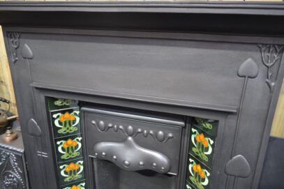 Art Nouveau Tiled Combination Fireplace 2007TC - Oldfireplaces