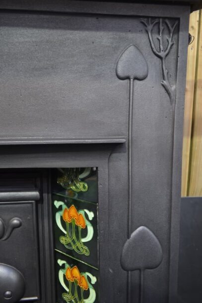 Art Nouveau Tiled Combination Fireplace 2007TC - Oldfireplaces