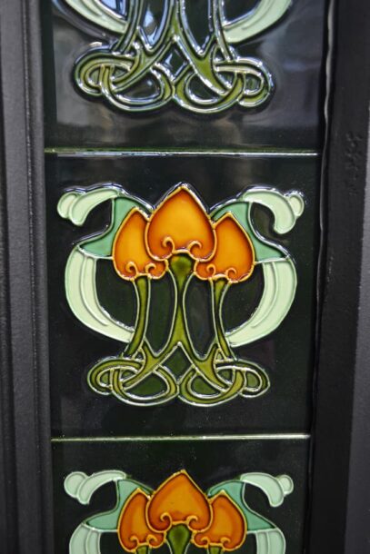 Art Nouveau Tiled Combination Fireplace 2007TC - Oldfireplaces