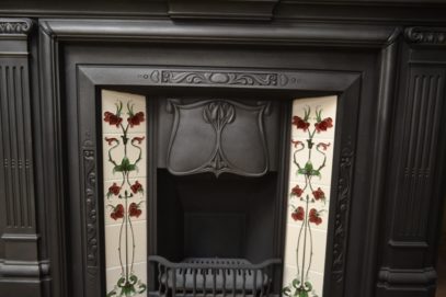 Original Art Nouveau Tiled Insert 2023TI Old Fireplaces