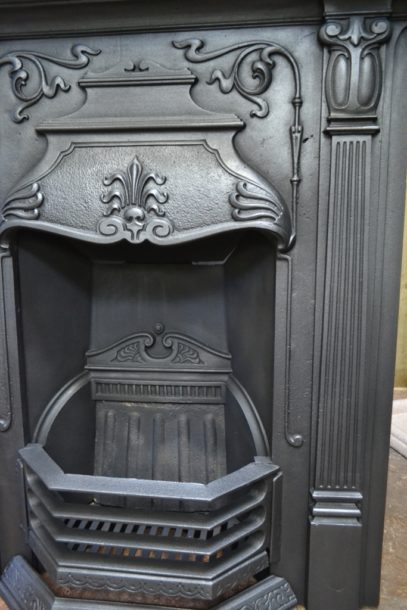 Pair of Victorian Art Nouveau Fireplaces 2050MC Antique Fireplace Company.