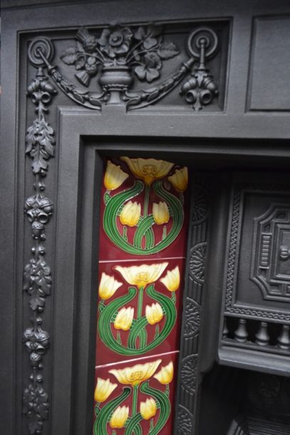Victorian Primrose Tiled Combination Fireplace 2057TC Oldfireplaces