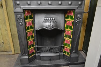 Edwardian Art Noveau Tiled Combination 2093TC Old Fireplaces