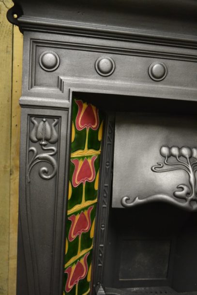 Edwardian Art Noveau Tiled Combination 2093TC Old Fireplaces
