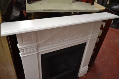 Black & White Victorian Daisy Fireplace 3026LC Antique Fireplace Company