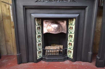Original Tiled Art Nouveau Tiled Insert 3030TI Antique Fireplace Company