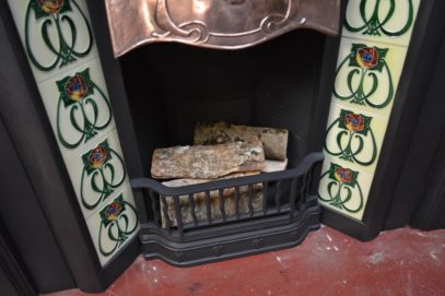 Original Tiled Art Nouveau Tiled Insert 3030TI Antique Fireplace Company