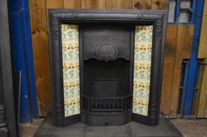 Edwardian Art Nouveau Tiled Insert 3049TI Old Fireplaces