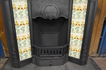 Edwardian Art Nouveau Tiled Insert 3049TI Old Fireplaces