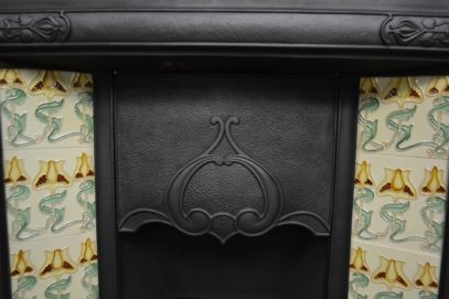 Edwardian Art Nouveau Tiled Insert 3049TI Old Fireplaces
