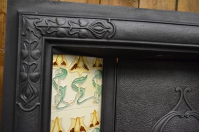 Edwardian Art Nouveau Tiled Insert 3049TI Old Fireplaces