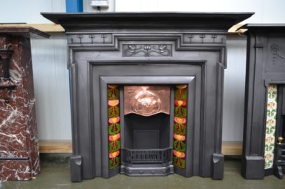 Art Nouveau Cast Iron Surround 3084CS - Oldfireplaces