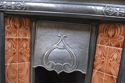 Polished Art Nouveau Tiled Combination Fireplace 3086TC - Antique Fireplace Company