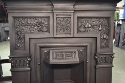 Victorian Fireplace Decorated with Grapes and Pears 3088MC