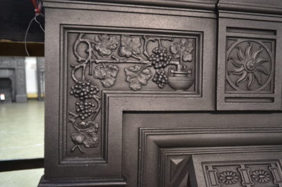 Victorian Fireplace Decorated with Grapes and Pears 3088MC