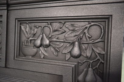 Victorian Fireplace Decorated with Grapes and Pears 3088MC