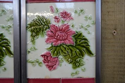 Chrysanthemum Fireplace Tile V002