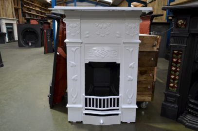 Art Nouveau Fireplace with hearth shaped leaves 3094B - Oldfireplaces