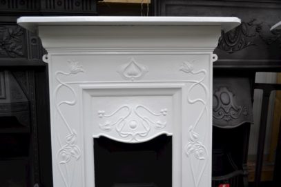 Black & White Art Nouveau Bedroom Fireplace 3095B - Oldfireplaces