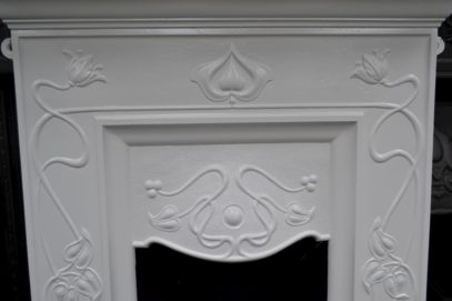 Black & White Art Nouveau Bedroom Fireplace 3095B - Oldfireplaces