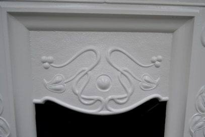 Black & White Art Nouveau Bedroom Fireplace 3095B - Oldfireplaces