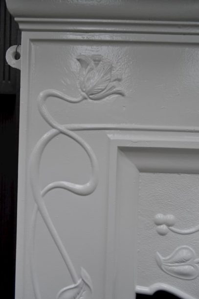 Black & White Art Nouveau Bedroom Fireplace 3095B - Oldfireplaces