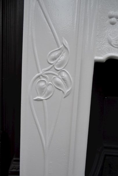 Black & White Art Nouveau Bedroom Fireplace 3095B - Oldfireplaces