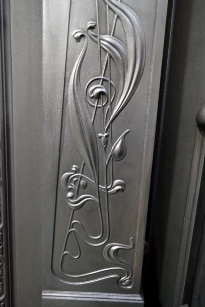 Edwardian Art Nouveau Cast Iron Surround 3098CS - Oldfireplaces