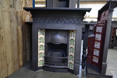 Art Nouveau Tiled Combination with Ivy detail 3099TC - Oldfireplaces