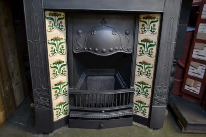 Art Nouveau Tiled Combination with Ivy detail 3099TC - Oldfireplaces