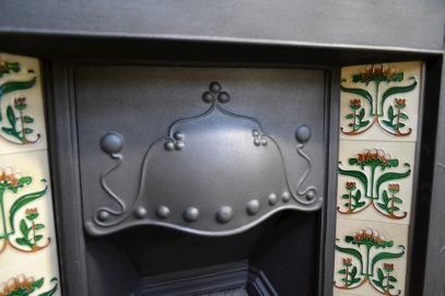 Art Nouveau Tiled Combination with Ivy detail 3099TC - Oldfireplaces