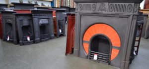 Art Deco Fireplace in Showroom - Antique Fireplace Company