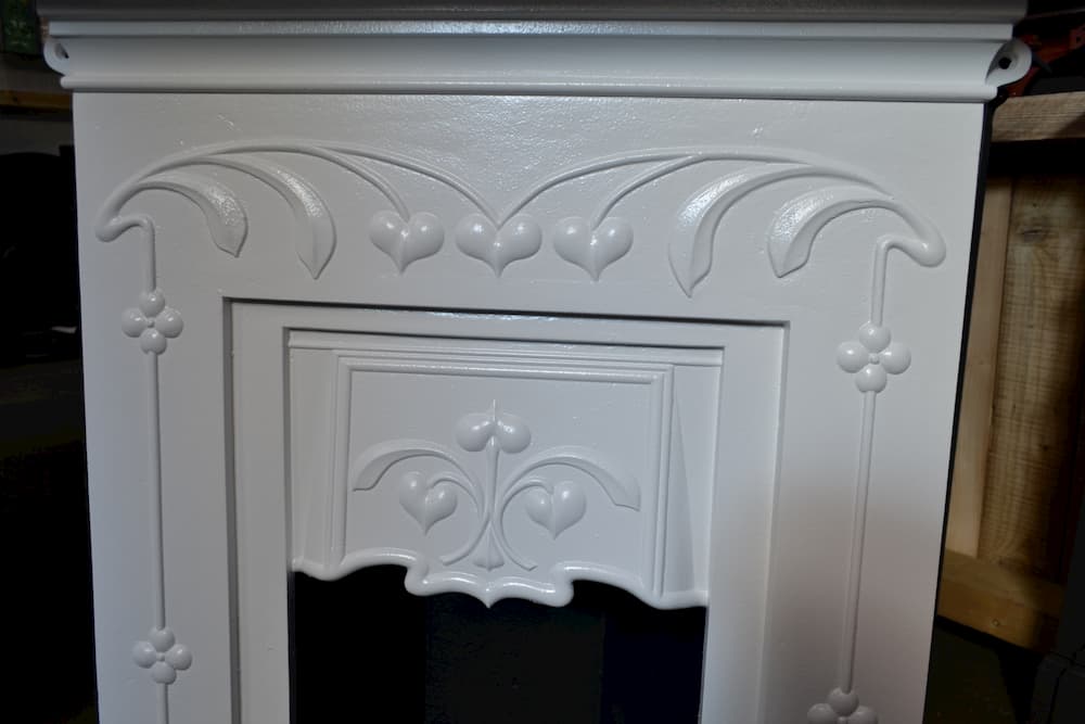 Art Nouveau Bedroom Fireplace Painted - 4022B - Antique Fireplace Co