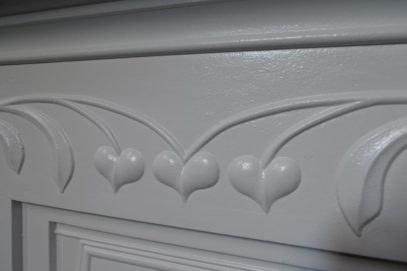 Art Nouveau Bedroom Fireplace Painted 4022B - Oldfireplaces