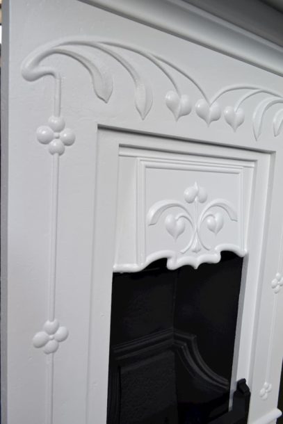 Art Nouveau Bedroom Fireplace Painted 4022B - Oldfireplaces