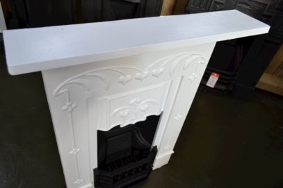 Art Nouveau Bedroom Fireplace Painted 4022B - Oldfireplaces