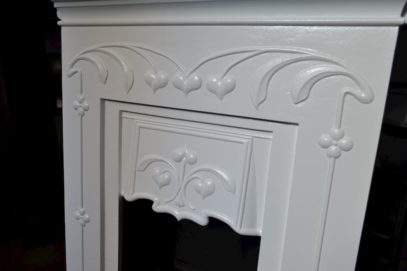 Art Nouveau Bedroom Fireplace Painted 4022B - Oldfireplaces