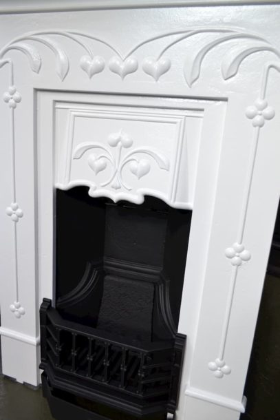 Art Nouveau Bedroom Fireplace Painted 4022B - Oldfireplaces