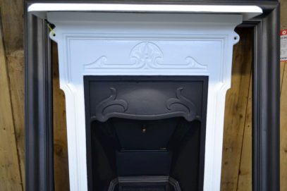 Edwardian Art Nouveau Fireplaces in Black & White 4026B - Oldfireplaces