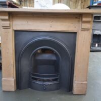 Victorian Arched Insert & Pine Fire Surround - Oldfireplaces