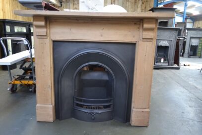 Victorian Arched Insert & Pine Fire Surround - Oldfireplaces