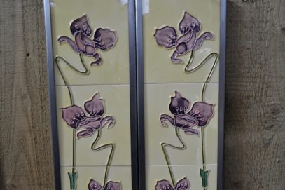 Jazz Purple Reproduction Fireplace Tiles R008 - Oldfireplaces