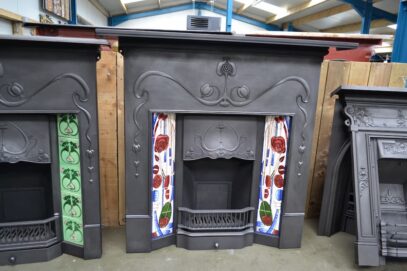 Art Nouveau Combination Fireplace 'The Vienna' 4046TC - Oldfireplaces