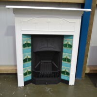 Art Nouveau Tiled Fireplace Painted 4059TC – Oldfireplaces