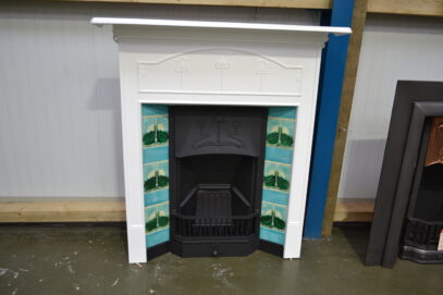 Art Nouveau Tiled Fireplace Painted 4059TC – Oldfireplaces