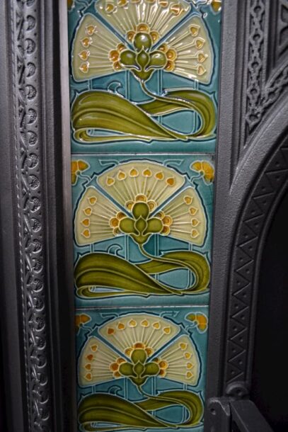 Art Nouveau Fireplace Tile Set AN001 - Oldfireplaces