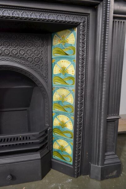 Art Nouveau Fireplace Tile Set AN001 - Oldfireplaces