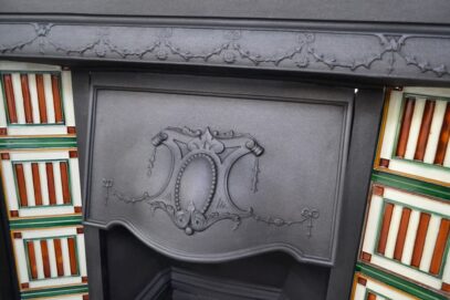 Reclaimed Edwardian Tiled Insert 4111TI - Oldfireplaces