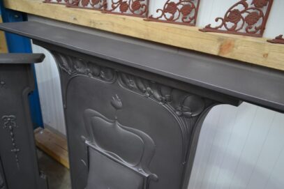 Original Art Nouveau Cast Iron Fireplace 4140MC - Oldfireplaces