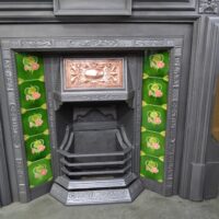 Victorian Tiled Inserts with copper hood 4165TI - Oldfireplaces